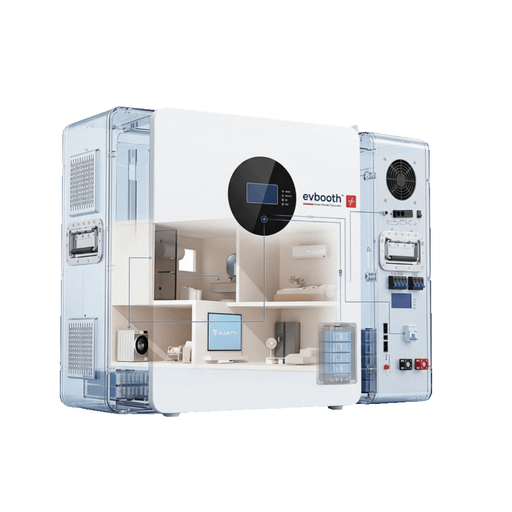 evbooth Hybrid Pro inverter system animation